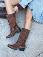 BIKER BOOT LARA CHOCO