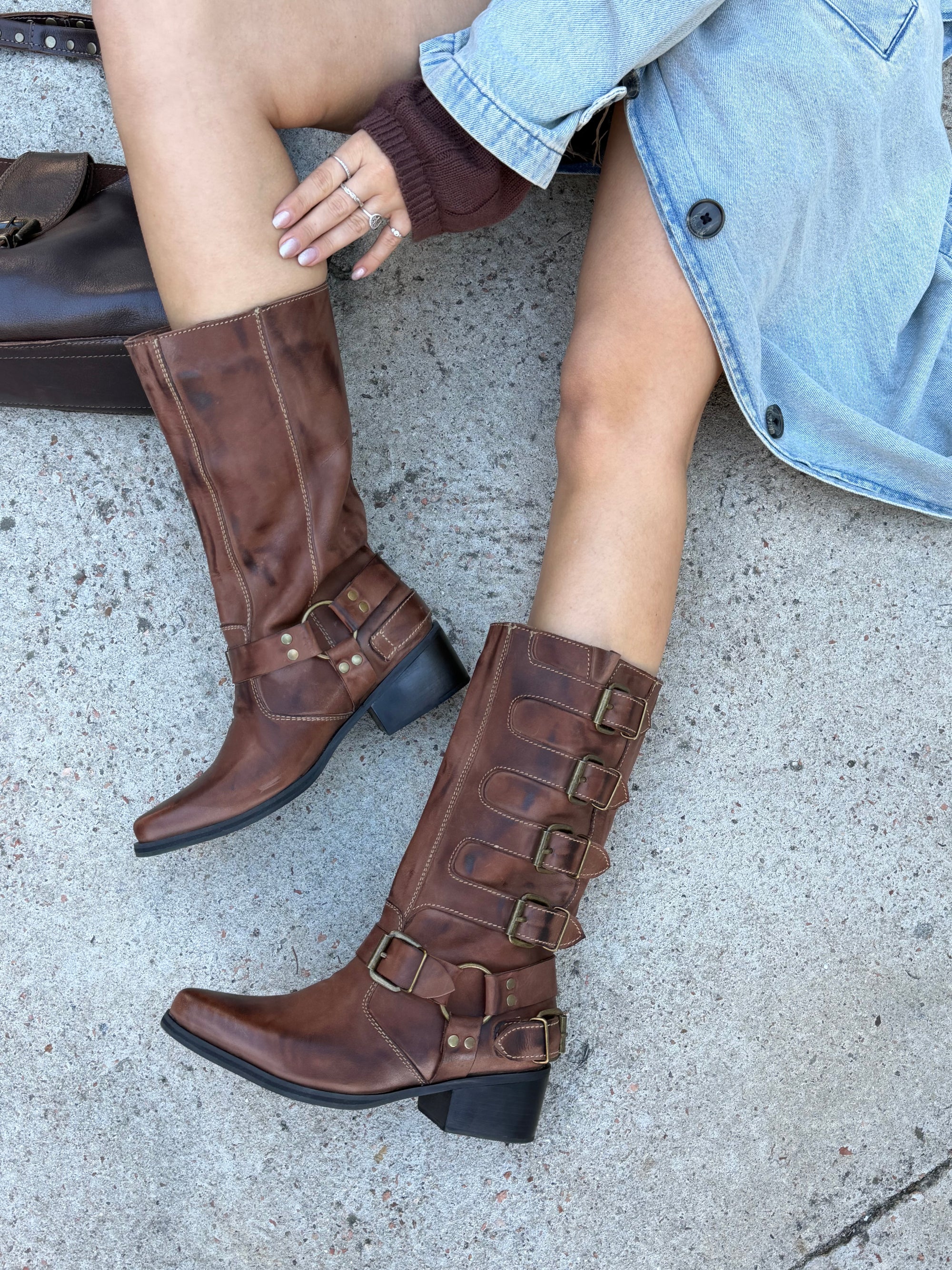 BIKER BOOT LARA CHOCO