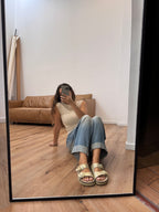 SANDALIA CLOVER COMBI NATU/ORO