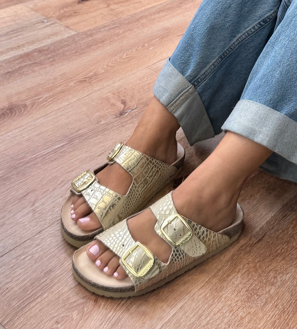 SANDALIA CLOVER COMBI NATU/ORO