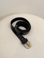 CINTO DE CUERO NEGRO CROCO