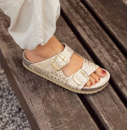 SANDALIA CLOVER COMBI NATU/ORO