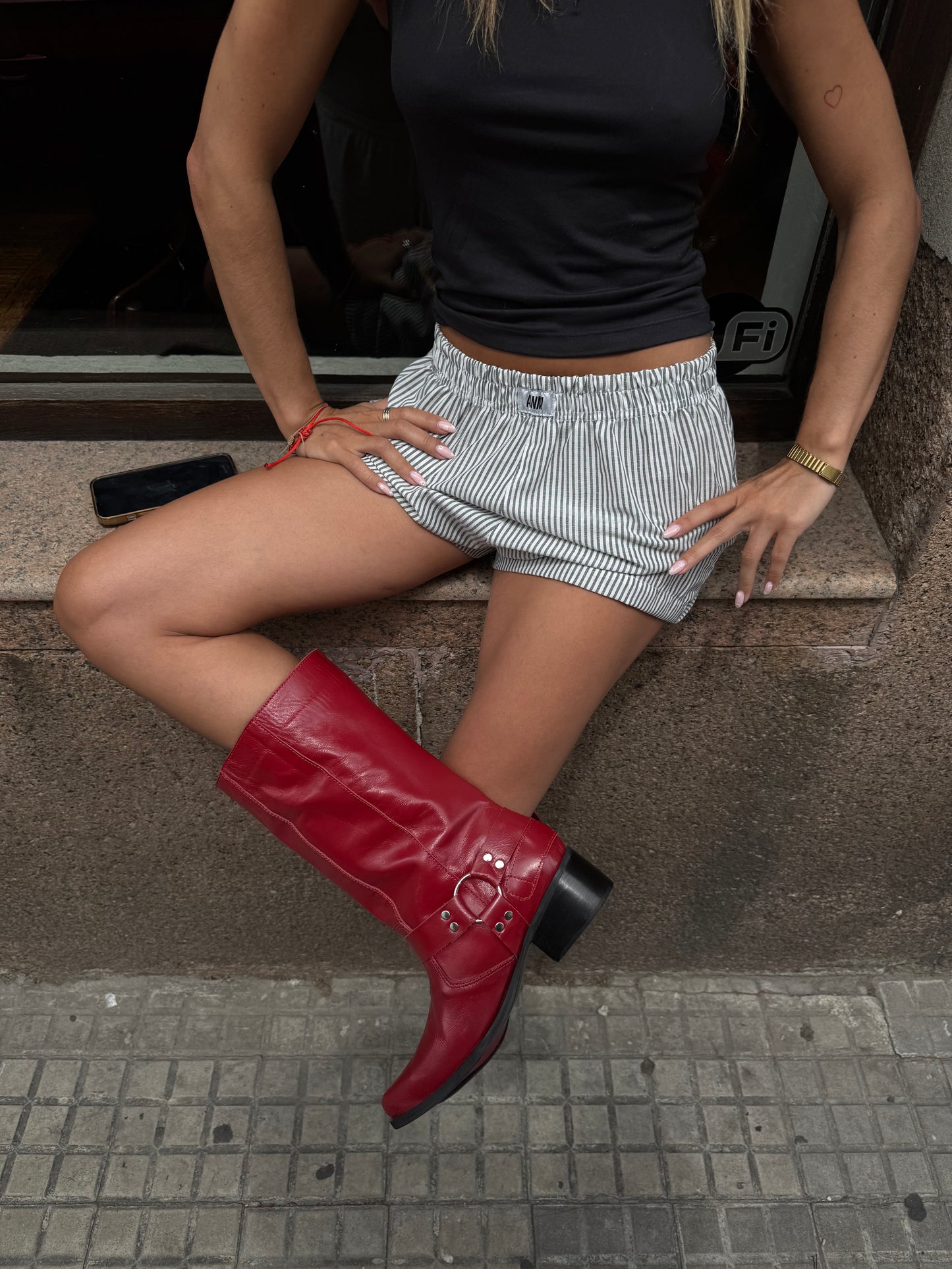 BIKER BOOT LARA NEGRO