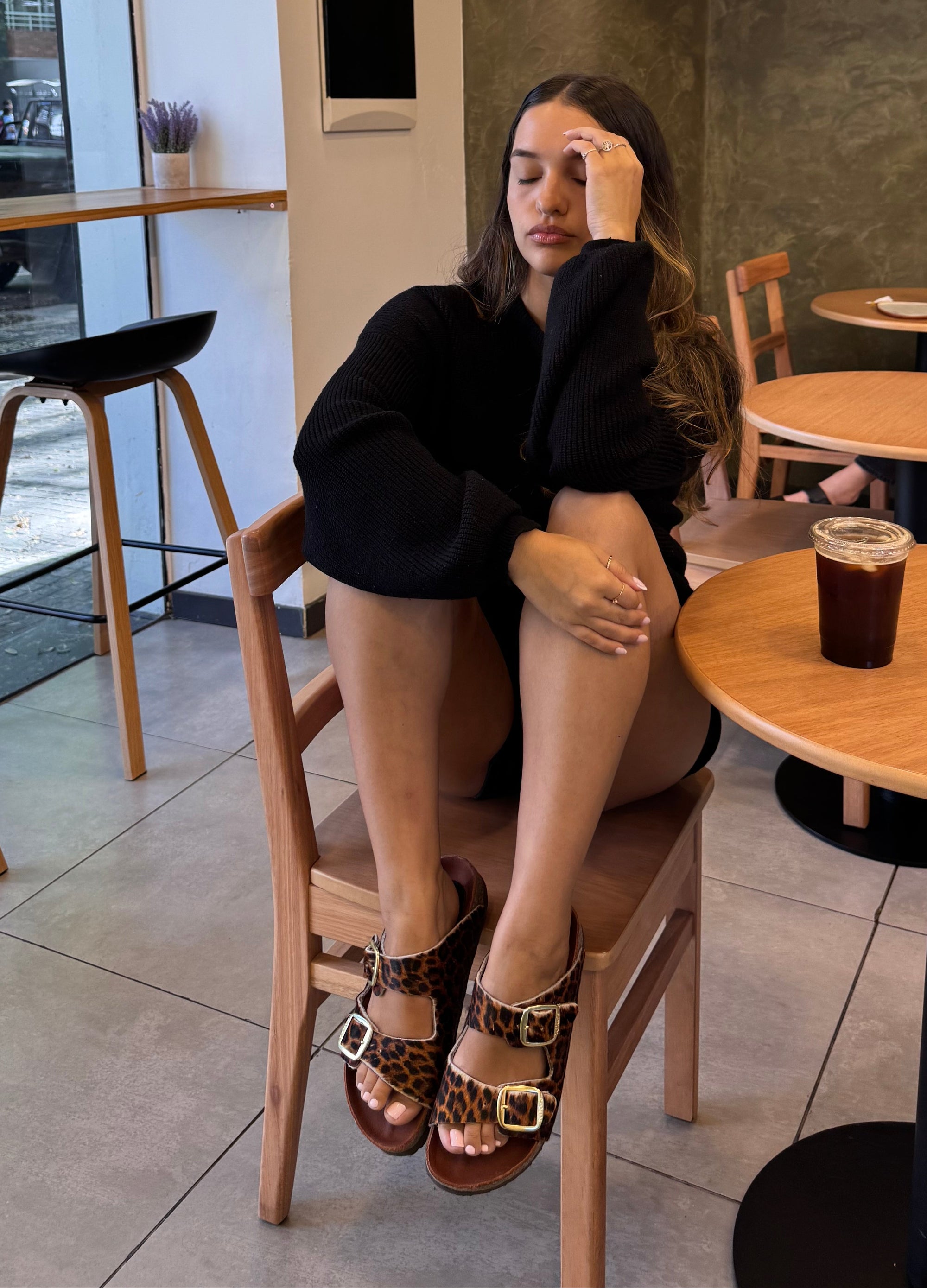 SANDALIA CLOVER 2 HEBILLAS ANIMAL PRINT